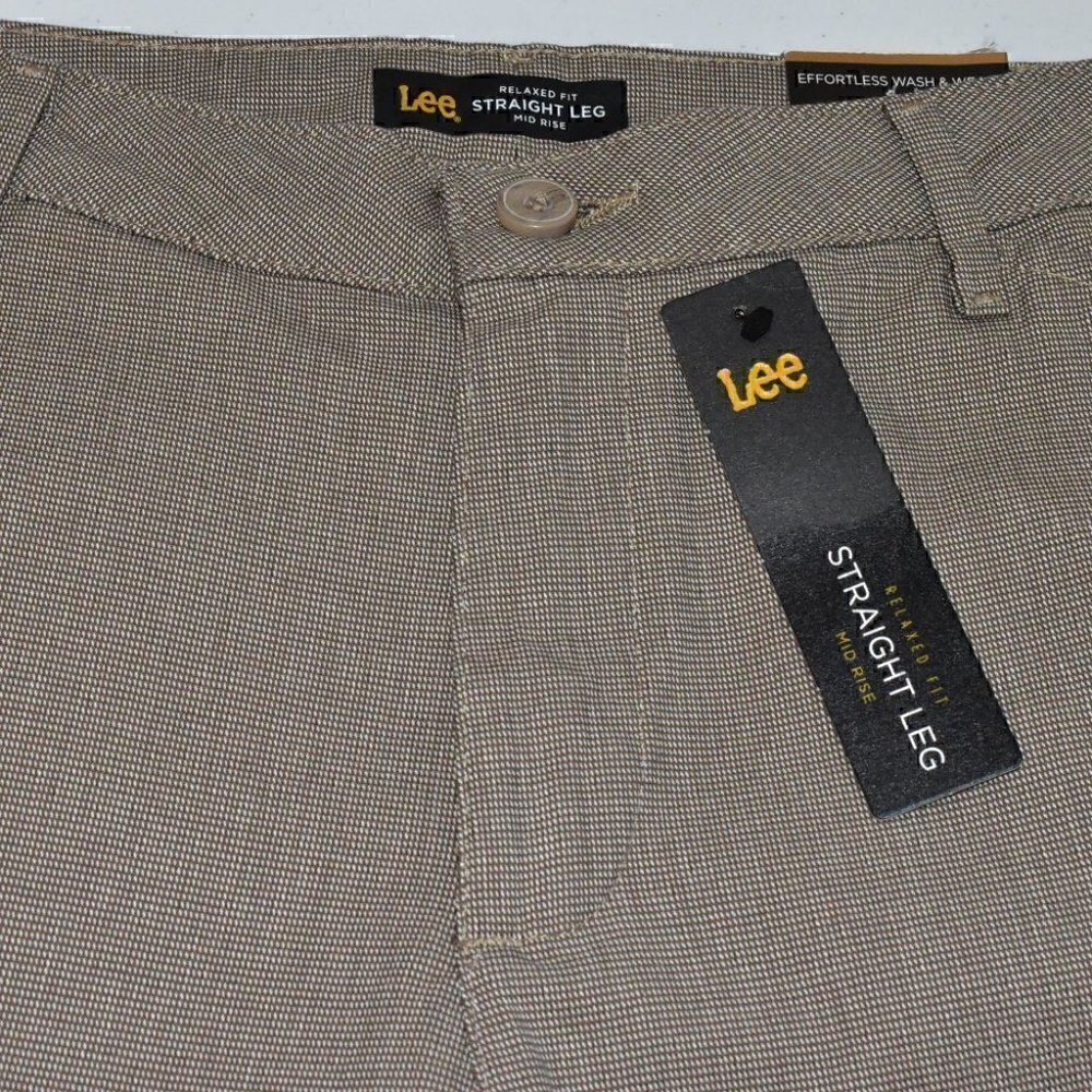 Lee Effortless Wash & Wear Straight Leg Relax Fit Mid Rise Size 10 Short - Picture 8 of 14